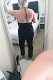 This jumpsuit is perfect for any occasion and can easy be dressed up or down. The legs run long are frumpy over the ankle - going to get altered. - Danielle N.