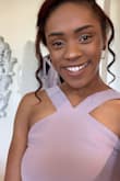 I love this dress. It was very comfy and worked very well. I did have a hard time finding a bra to go under that didn't make it lumpy because the material is thinner, but it worked out very well. I had it altered- took 5 inches off and wore heels - Ashley M.
