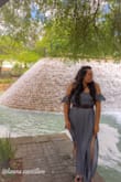 I LOVE this dress. It's flowy, very light and so feminine. I wore it during my trip San Antonio at the Riverwalk and the Alamo and received so many compliments! I paired it with a thick belt and some comfy flip flops. This dress is perfect for breezy days because the wind will pick it up but the slits in the front are the perfect height to be sexy but not too revealing. LOVE 11/10. Absolutely recommend! - Laura C.