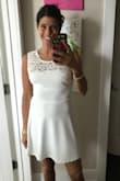 I am in love with this beautiful dress! The fabric is great and the lace details give it a unique touch. - Susana S.