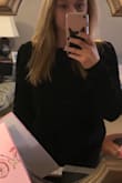 I'm obsessed with this sweater! It supposed to be a little baggy so I'd say it's true to size. I got a small and I love the fit. It's chic and sexy but also casual. I wish I could wear it every day! - Leah F.