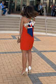 Light and comfy! The color is exactly as pictured. I received many compliments wearing this dress! - Veronica L.
