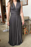This dress fits great! Love the soft, flowy material! Can't wait to wear this to prom, I wanted a simple dress that I could wear again and I got just that! Only a tad long, but that is perfect because I will be wearing heels. - Tara C.