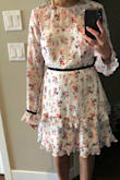 I really love this dress! Perfect for upcoming wedding I'm going to... The only problem is the sleeves is a bit long for me and the waist is a little loose, I had to get it altered. - Carolhyn K.
