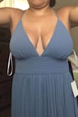 I love this dress!!!
Again the quality of the material is awesome, the dress looks like a very expensive dress!!
I usually wear size small but after reading the reviews I am glad I got a medium. The fabric has no stretch and for my waist medium was perfect!! - Isela V.