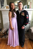 I ordered this dress to wear to my husbands submarine ball. I wanted something sorta fitted but also flow-y to hide my postpartum body (my baby is a month old) and this dress was perfect for that. Also the weight of the dress and quality of the fabric make it feel much more expensive than it was. I would highly recommend this dress. - Tara M.