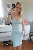 I loved how this dress fit, stretchy but form fitting and flattering, very sexy!! I wore it to a day time party with a light sweater over it to cover up a bit, but I will definitely wear it again to a nighttime event in the summer! - Rachel C.