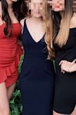 I ordered this dress for a Fraternity Formal, and it was perfect! I felt so elegant! I don't have the largest of chests and had to keep picking up my straps the whole night-glad I was wearing a bra underneath!! The middle of my body fit well, but the top was too big and dress was too long overall. Still recommend, love this dress!! - Taryn M.