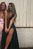 I wore this dress for my formal and so many other girls had this dress but the color made me stand out!! (In a good way) The only problem I had was the hook on the back felt like it was gonna bust and I ordered a small, but if I would've ordered a medium my boobs would've fell out, I had it altered to have the hook moved down and it fit perfectly!! (The pic first is me and my little wearing the same dress) :))) - Madison C.