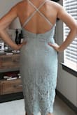 Love this dress! Such a flattering fit (even when I'm bloated/up a few pounds from my normal weight) and makes me feel very sexy. Definitely would recommend purchasing! I will be wearing sticky boobs since the back is low. - Shannon M.