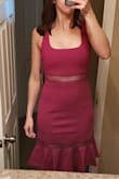 I love this dress! I originally purchased it in orange, but I returned it and repurchased the magenta. I thought the dress was a lighter or yellowish orange, but in person it's more of a bright orange. It didn't compliment my skintone very well. The magenta is beautiful- more purpleish red than pink like I've seen on other dresses. I typically wear a XS, and this dress fits true to size. This is my first time ordering from Lulus, so I was nervous about the quality of the dress. I am SO happy. The quality and price point are in line. - Jessica G.