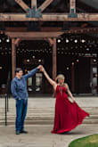 I bought this dress to wear for engagement pictures, and while it wound up being FREEZING and I had to cover it with a scarf half the shoot, I still LOVED how the pictures turned out!! :) I am usually in between a S and M, and the Small fit just right! Slightly long, as I'm only 5'2", but with heels it fit great! Highly recommend!!

Sarah - Sarah F.