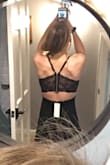 I wore this dress to a formal in nashville and I absolutely loved it. It was nice and clean in the front but had a super cool lacy back. The zipper on the lace is a little tough to zip up but as long as you have someone to help you you'll be fine. I didn't need to wear a bra with this and was super comfortable all night. Highly suggest!! - Cecilia V.