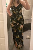 The pattern and fabric are amazing, but this does not work on a women with larger hips than bust. The top straps had to be so tight for the bust to fit that anytime I bent over the crotch area got way too tight. Leg openings were way too tight as well. Don't know how I would've gone to the restroom without help! - Katie B.