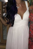 This dress is unbelievable. I didn't know what size I would be so I ordered a small and medium knowing that Lulus makes returns so easy. The small fit perfectly. I'm getting married this summer in Greece and I'm going to wear this dress to the rehearsal dinner. It's so so pretty on. I'm Considering getting one in navy too as a dress for being a guest to someone's wedding. - Aisha L.