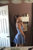 I needed a dress to wear to a friends summer wedding, and I can't wait to show up in this dress. The material is stretchy and breathable. It's also not too short for a family event. I was afraid that the small wouldn't accommodate my large breast size but it fits great! - Abby S.