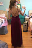The dress was very comfortable and a gorgeous material, but I ordered an XS and it was still quite large (surprisingly around the chest, where I was worried about it being too small). The straps I have to alter, but once I put a sticky push up bra with it, the fit was way better. Overall I would recommend this dress since the alterations are very easy and the dress is still gorgeous. - Lili K.