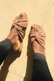 Lovely camel beige color and super comfortable to walk in! - Jessica