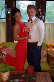 Beautiful jumpsuit great for many occasions.The fit was perfect! Fabric is nice. Washes well.
She loved the awesome pop of color and wore to Homecoming Dance - Ashley M.