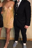 I got so many compliments on this dress!! It looked amazing, I wore it to a sorority formal! Perfect for the occasion. The dress fit a little weird in the bust and back area, it was very loose so I had to use fashion tape. The straps fell off a few times while dancing but other than that it was a great dress! - Elle P.