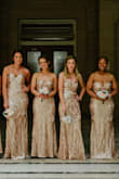 We got this dress is multiple sizes as bridesmaids gowns for our best friend's Gatsby-themed wedding. No matter what our height or size, the gown made every one of us look phenomenal. We were super thrilled with how it looked all put together. Highly recommend. - Kaitlyn W.