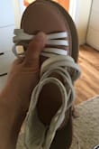 I wanted these shoes to work so bad, because they were exactly the look I wanted. First, they were SO narrow! I have fat little toes, but I can still wear all sandals just fine, but not these! They're almost child size; in fact, they were only 1/2" wider than my 5 year-old's sandals! My pinky toe hung over the edge. Also, they run 1/2-1 whole size short. I wear a 9/9.5 in all my shoes, but my toe hung over the top of the size 9-they were so short! I had to re-order these in a 10. I was hoping the 10 would be wider than the 9, but nope: it was the same exact width, just longer. The one upside to this shoes (in case you have narrow feet and want to get them) is that they are SO soft and comfortable!! I really was so sad to have to send them back. - Sara M.