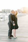 I really love this dress. The fabric is comfy and has a lot of structure to it so it hold you in nicely. I love that I can machine wash it! I wore this dress for my engagement photos and it was perfect! - Heather S.
