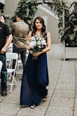 This dress is amazing! We wore them as bridesmaid dresses in August and everyone was complimenting us. The back is my favourite part. The only thing I would say is that if you are taller I would go up a size. The dress just hit the floor for me and I'm only 5'4. 
You will not be disappointed <3 - Niki M.