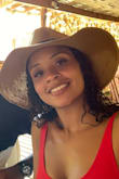 This hat was so cute and fit perfect. I wore it on my honeymoon in Bora Bora. - Marsha J.