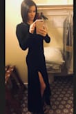 I wore this for a fancy dinner event. I got so many compliments. It hugs the body just right and is so comfortable. Simple and classy. - Nicole C.