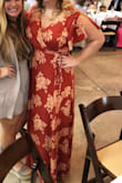 This is the BEST dress! It is so comfortable and fits great! It is a little long for me, but I wore wedges and it was the perfect length. The bust was also a little low for my liking, but I pinned it together. It looked great!! I would definitely recommend this dress! - Anna S.