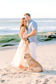 I got so many compliments on this dress in our engagement photos!!! I first got it in a small and although it fit... it was a bit snug so I opted for the medium and got it slightly taken in and had to have it hemmed as well. Super long in length. The color and print and flowyness of this dress really made for the most dreamy photographs! Highly recommend. - Cara H.