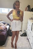 Great quality, a bit see through but doesn't ride up and isn't so short that when I bend down you can see my bits. 
Excited to wear for my trip to Italy! - Lexine R.