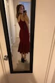 Fit true to size, very flattering!! I got a size small and it fit perfectly. The material is really soft and easy to move around in. - Madeline L.