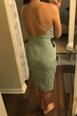 The dress is cute in pictures, but when I tried it on it looked more like lingerie. The fit was a bit tighter than I would've liked too, but a size up would've been too big up top. The color is really cute though. Unfortunately it wasn't a good match for me, and I ended up returning it. - Uyen N.