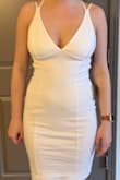 I really wanted to love this dress, but unfortunately it became super wrinkled after trying it on once. The quality just didn't seem very great at all. I was planning to wear this for my bachelorette party, and to me it just didn't seem worth the money. It is very thin. - Kaelin W.