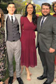 Wore this for a wedding! I wore wine, and the other bridesmaid wore the rust color and they paired well. The fit was very forgiving and the color/material was fabulous! It's not my typical style, but overall I really liked it and would probably wear again! - Rachel B.