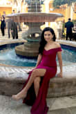 I bought this dress for my friends wedding and got so many compliments on it! It's so elegant and sexy! Loved the color! It's like a plum magenta color! Had to cute a few inches even with heels, but that's normal because I'm only 5'0 tall! - Deepa P.