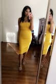 I'm in love with this dress! I was worried the color would be too out there, but it was the perfect shade of yellow. I received many compliments! - Cynthia P.