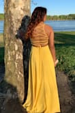 My daughter wore this dress to her senior prom and she was so bright and stunning in it! It fit great! We did have a friend hem the front because she's not super tall and we had her leave the back a bit long to give it a slight train on the back. Would totally recommend Lulus and will shop here again! - Home I.