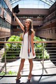 Wore this dress for my graduation photos and loved it! It's a little bit longer than I would normally go for, but it looks really classy and the material is great quality. - Marie C.