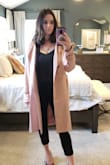 I typically buy a Medium in jackets, but I wish I would have gone down to a small size with this one. I can totally make it work though. It's soft, and the color is as pictured. The other thing I wish I would have paid attention to was that there are no pockets! - Sarah S.
