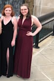 I wore this dress for prom and absolutely loved it!! It was super comfortable, fit really well, and had tons of different ways you could wear it! - Navy L.