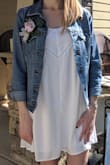 Wore it for my bridal shower and received so many compliments. The material was light without being see through. It was a little annoying to iron, but overall I loved this dress! - Maureen N.