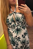 The pattern is beautiful and the dress material is light but supportive. Could be a beautiful beach cover up or a summer wedding guest dress. Definitely exceeded expectations. - Whitney M.