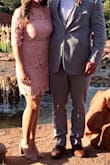 I bought this to wear to a spring wedding last second after I already had a dress I didn't love. I am so glad I did. I got so many compliments wearing this. I would say it's a little tight for a sheath dress. I ordered a medium which is what I usually am. It was A little fitted but not too tight and I wouldn't go up a size. Being a 34D, the part below the bust above my tummy was very loose and didn't touch the body. It didn't look bad, but it was looser in some areas on me. Also I had to wear a sticky bra, because the peek a boo under the bust showed my strapless bra. Again, if you're bustier than me maybe size up. Overall, I loved it and can't wait to wear it again! - Samantha W.