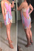 Perfect for beach days... so summery, cover up too! And nights - sassy dress. I had to adjust it a lil bit on the right side as I didn't like the assymetrical shape of it. Also have a safety pin on you in case you don't want to wear a bikini underneath. - Simone A.
