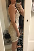 I struggle to find dresses that fit well because I'm usually a small on top and a medium on the bottom. I loved this dress for graduation, and I'm keeping it, but I ordered a medium and it did end up gaping a bit up top. Overall, I think it's worth the tailoring because it's so pretty! - Emily K.