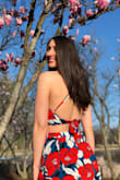 I love this outfit! I am 5'8" and the skirt is long. I may need to get it hemmed. It fits beautifully with movement and flow. The colors are vivid. I received many compliments! - Kimberly Q.