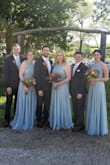 This dress was ordered as a bridesmaid's dress, and they worked perfectly for 3 bridesmaids of very different body types. The cut made me feel sexy but kept me covered perfectly for all the moving and setting up we did that day. The only small complaints I have are that the dress was about 6 to 7 inches too long for me, and I had to take up the neckline a bit to cover up the sides of my chest a bit better. - Kelsey C.